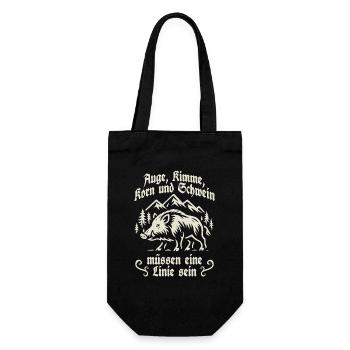 Eye Rear Sight Grain and Pig - Hunting - Hunter - Gift Bag for Bottles - black - Front