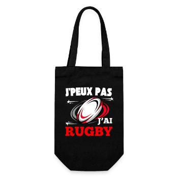 I can't I have rugby fan supporter France gift - Gift Bag for Bottles - black - Front