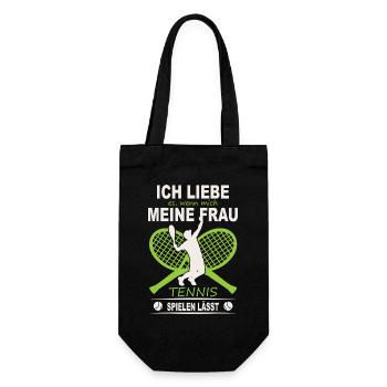 Tennis Player Gifts Tennis Sayings Outfits - Gift Bag for Bottles - black - Front