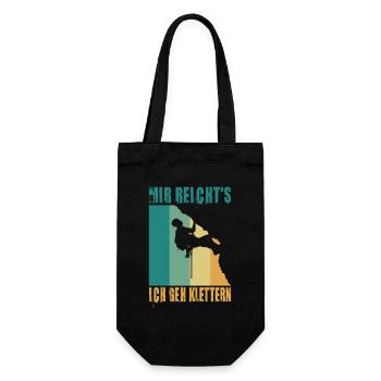 Bouldern Geschenke Klettern Kletterer Boulderer - Geschenkbeutel für Flaschen - Schwarz - Vorne