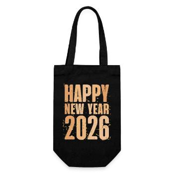 Bonne année 2026 - Sac à bouteille - noir - Devant