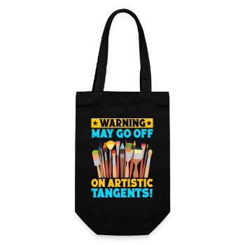 Funny Art Painter Artist Artistic Tangents Gift - Gift Bag for Bottles - black - Front