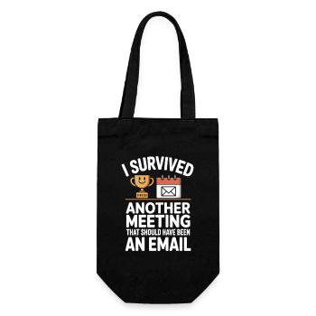 J’ai survécu à une autre réunion Email Home Office Office - Sac à bouteille - noir - Devant