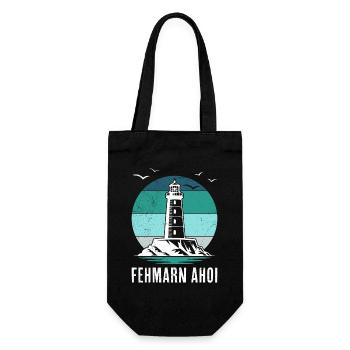 Baltic Sea FEHMARN AHOI Phare Rétro Drôle - Sac à bouteille - noir - Devant