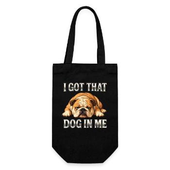 Idée cadeau sur l’humour du chien bouledogue anglais - Sac à bouteille - noir - Devant
