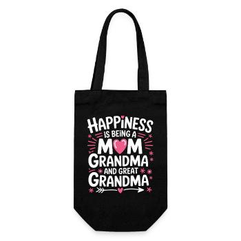 Design du bonheur : Maman Grand-mère Grand-mère - Sac à bouteille - noir - Devant