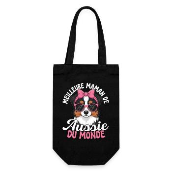 The best Australian dog mom in the world - Gift Bag for Bottles - black - Front