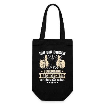 Dachdecker Sprüche - Geschenkbeutel für Flaschen - Schwarz - Vorne