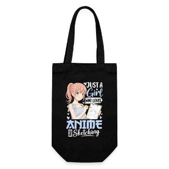 Juste une fille qui aime l’anime et le dessin - Sac à bouteille - noir - Devant