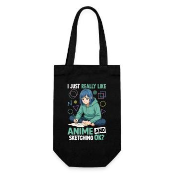 J’aime vraiment l’anime et le croquis OK - Sac à bouteille - noir - Devant