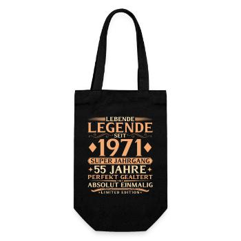 Year of manufacture 1971 Super vintage 55th birthday - Gift Bag for Bottles - black - Front