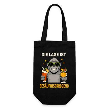 Party gorilla cocktail, location drunkenness - Gift Bag for Bottles - black - Front