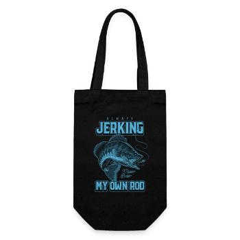 Toujours en train de branler ma canne en train de pêcher bizarrement - Sac à bouteille - noir - Devant