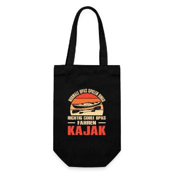 Kayaker Grandpa Gifts Kayak Water Sports Outfit - Gift Bag for Bottles - black - Front