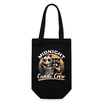 Funny Opossum and Raccoon - Gift Bag for Bottles - black - Front