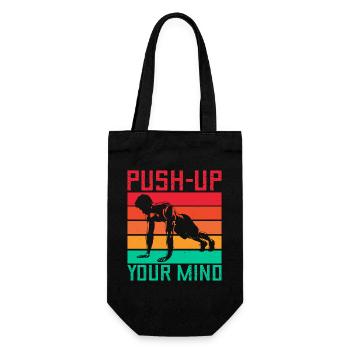 Fitness Fanatics Push-Up Your Mind Calisthenics - Gift Bag for Bottles - black - Front