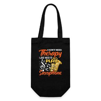 Pas besoin de thérapie Saxophone Saxophoniste Jazz - Sac à bouteille - noir - Devant