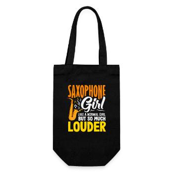 Fille au saxophone fille normale mais plus bruyante - Sac à bouteille - noir - Devant