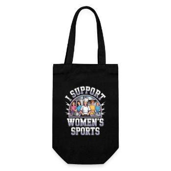 I Support Women's Sports Unwearable Bootleg - Gift Bag for Bottles - black - Front