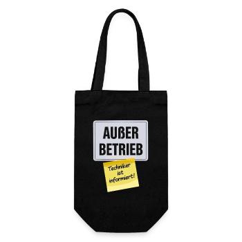 Out of order technician informs sloth office - Gift Bag for Bottles - black - Front