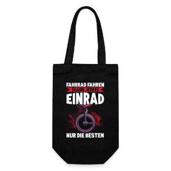 Every unicycle can ride only the best - Gift Bag for Bottles - black - Front
