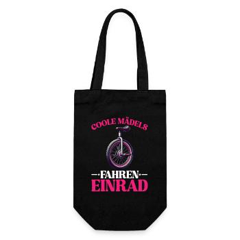 Cool girls riding unicycles - Gift Bag for Bottles - black - Front