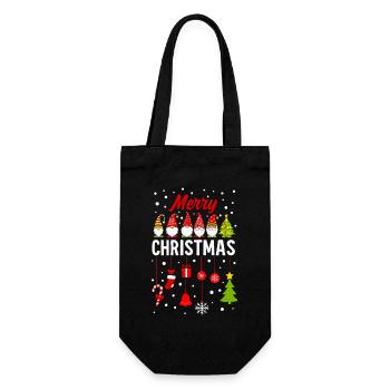 Gnome Christmas Decorations Magic - Gift Bag for Bottles - black - Front