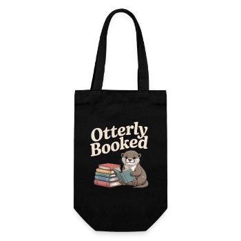 The Reader Otter - Gift Bag for Bottles - black - Front