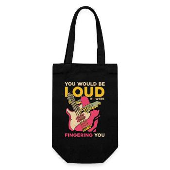 Lauter Groove Gitarrenwitz - Geschenkbeutel für Flaschen - Schwarz - Vorne