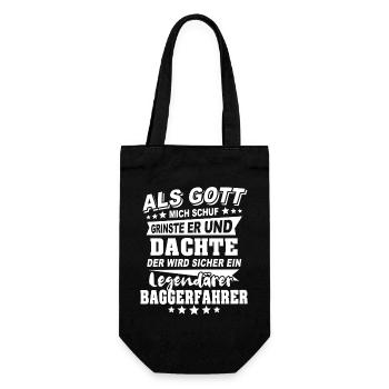 Excavator Operator - Gift Bag for Bottles - black - Front