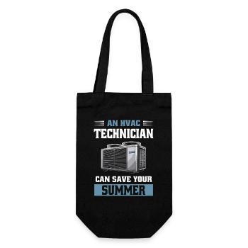 Lustiges HVAC Techniker Design Kälte Wärme Technik - Geschenkbeutel für Flaschen - Schwarz - Vorne