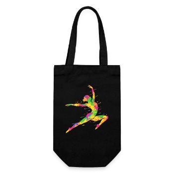 Gymnast Gymnastics Colorful Handstand Gymnastics Girls - Gift Bag for Bottles - black - Front
