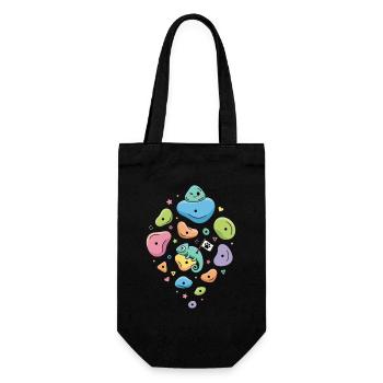 Funny Chameleon Rock Climbing Bouldering Adventure - Gift Bag for Bottles - black - Front