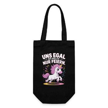 On s’en fiche, on a juste envie de faire la fête, la fête des licornes - Sac à bouteille - noir - Devant