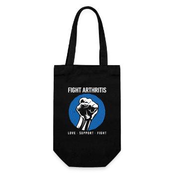 Rheuma Arthritis - Geschenkbeutel für Flaschen - Schwarz - Vorne