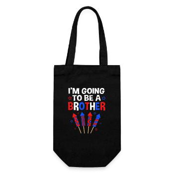 Gender Reveal 4. Juli - Geschenkbeutel für Flaschen - Schwarz - Vorne