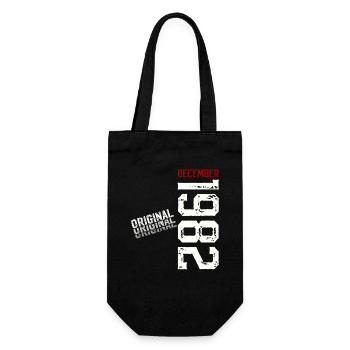 43e anniversaire Original Décembre Millésime 1982 - Sac à bouteille - noir - Devant