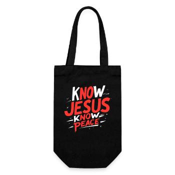 Connais Jésus, connais la paix - Sac à bouteille - noir - Devant