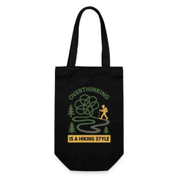 Forest Walk Overthinker Mental Reset - Geschenkbeutel für Flaschen - Schwarz - Vorne