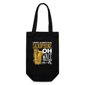 Amateur de saxophone Le saxophoniste joue toujours - Sac à bouteille - noir - Devant