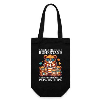 I'm not retired, I'm dad and grandpa - Gift Bag for Bottles - black - Front