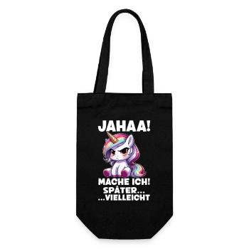 yes, maybe I'll make unicorn lovers later - Gift Bag for Bottles - black - Front