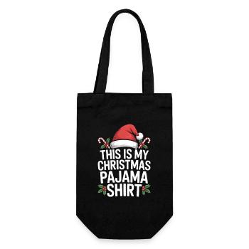 This Is My Christmas Pajama Shirt - Gift Bag for Bottles - black - Front