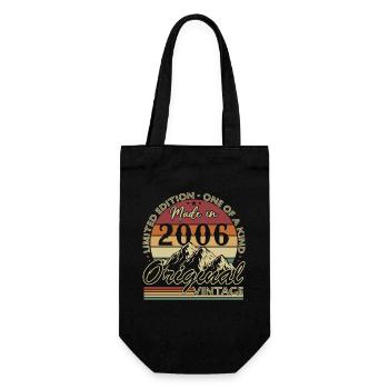 2006 Vintage Retro Birthday Gift - Gift Bag for Bottles - black - Front