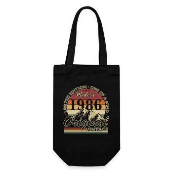 1986 Vintage Rétro Cadeau D'anniversaire - Sac à bouteille - noir - Devant