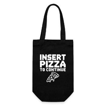 Insert Pizza to Continue - Gift Bag for Bottles - black - Front