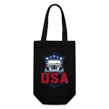 Willys Overland USA Offroad 4x4 - Gift Bag for Bottles - black - Front