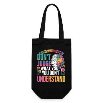 Don't Judge What You Don't Understand - Gift Bag for Bottles - black - Front