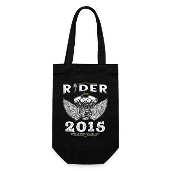 Rider Since 2015 - Raised on Steel and Speed - Gift Bag for Bottles - black - Front