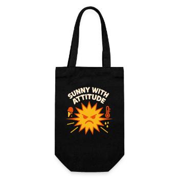 weather, drama, humor, gift, rain, snow - Gift Bag for Bottles - black - Front